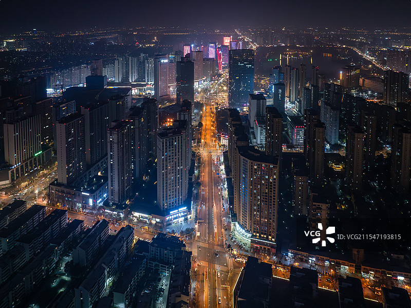 淮安市金融中心CBD航拍图片素材