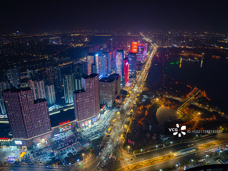 淮安市金融中心CBD航拍图片素材