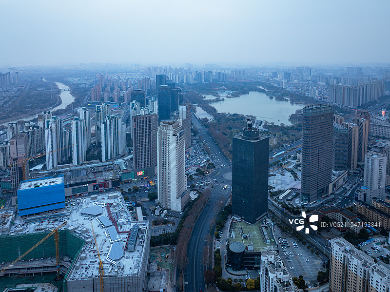 淮安市金融中心CBD航拍图片素材