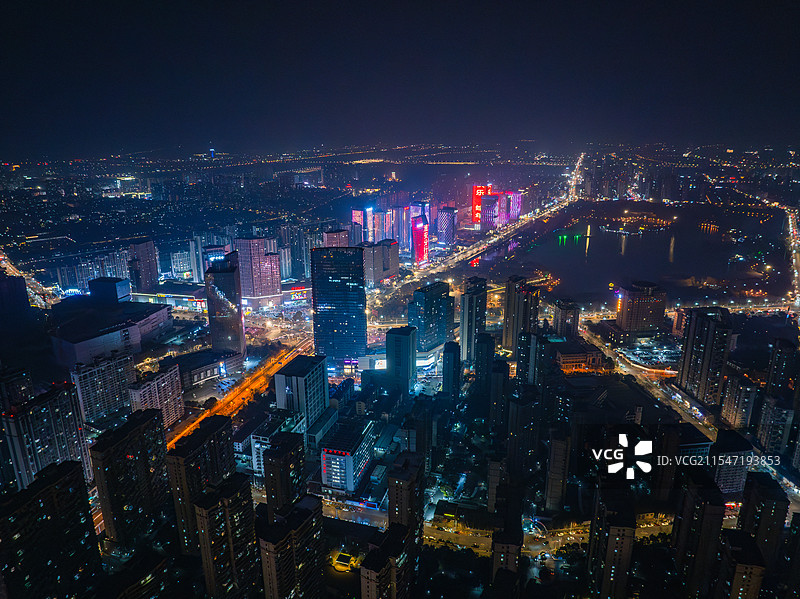 淮安市金融中心CBD航拍图片素材