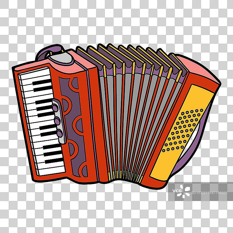 卡通风琴，色彩缤纷的乐器图片素材