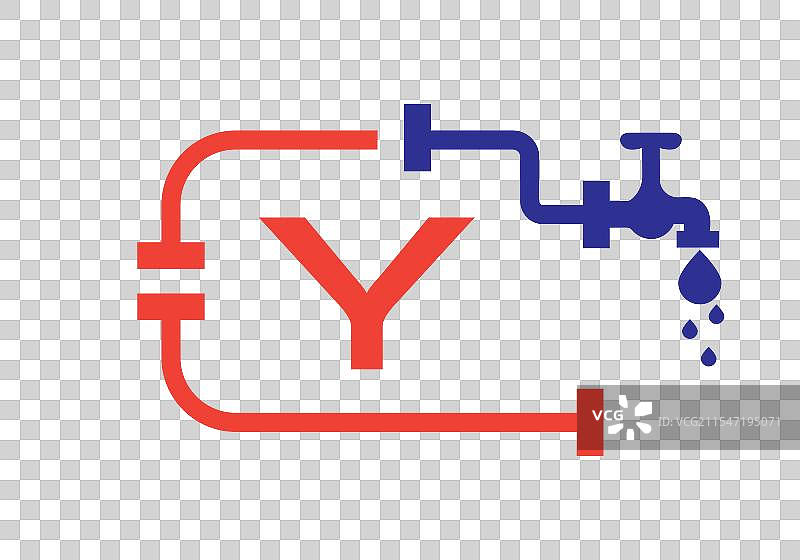 字母Y水管工标志设计模板概念图片素材