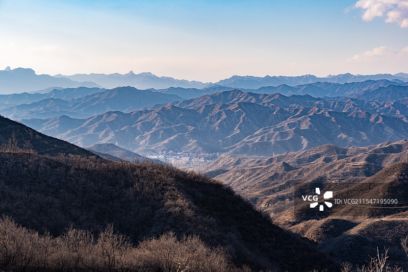 河北省保定市阜平县大台乡大台村自然风光图片素材