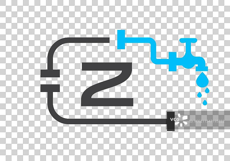字母Z水管工标志设计模板概念图片素材