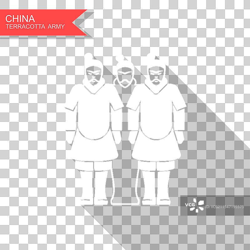 兵马俑扁平图标图片素材