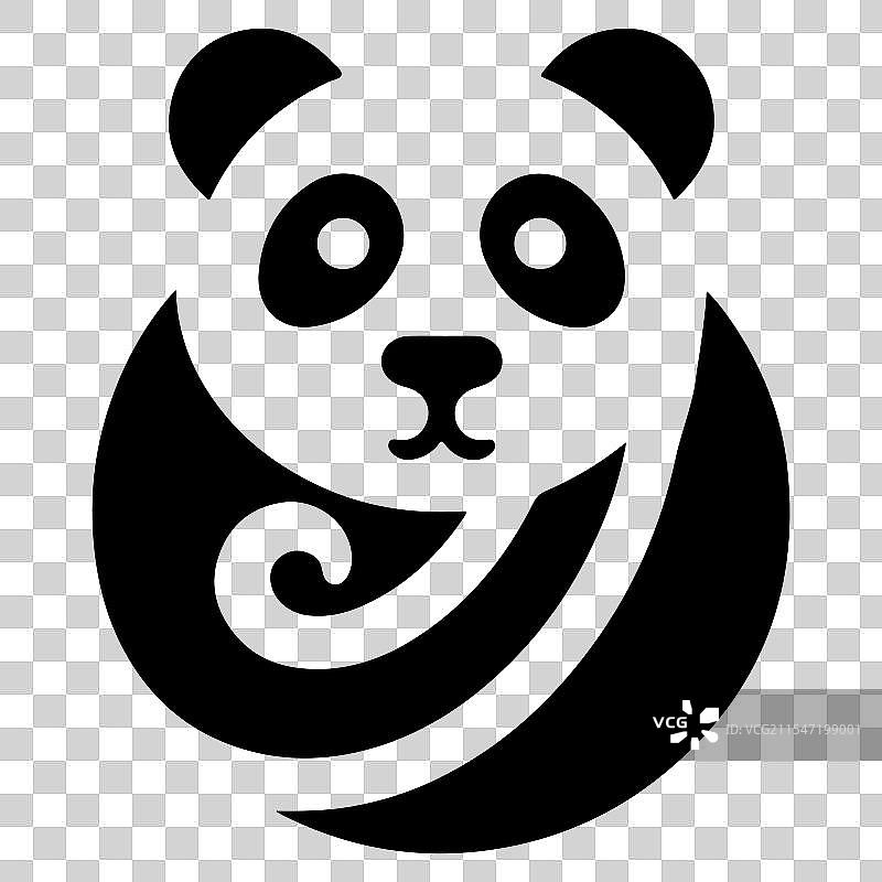创意设计用的装饰性熊猫图标图片素材