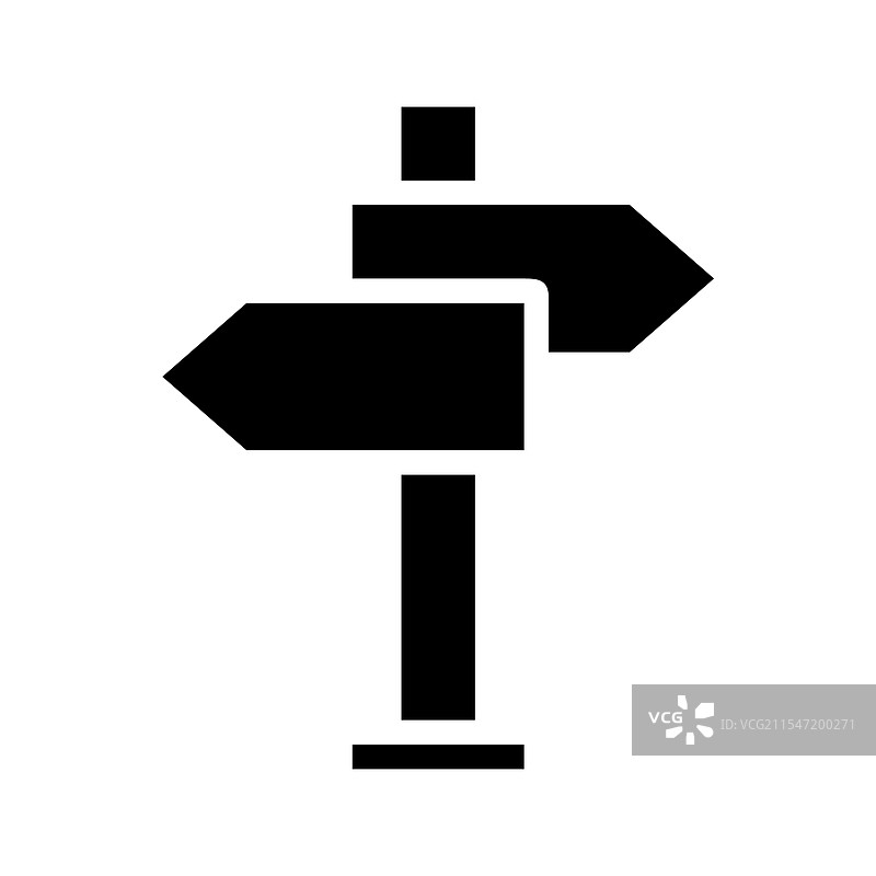 带有两个空白箭头的路标，象征选择的概念图片素材