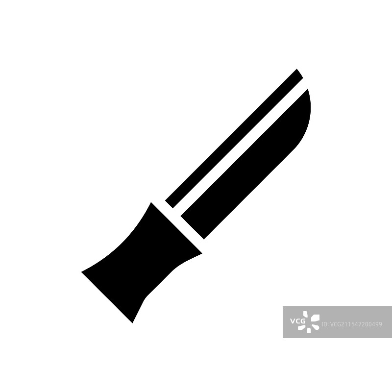锋利刀具剪影，象征危险与犯罪图片素材