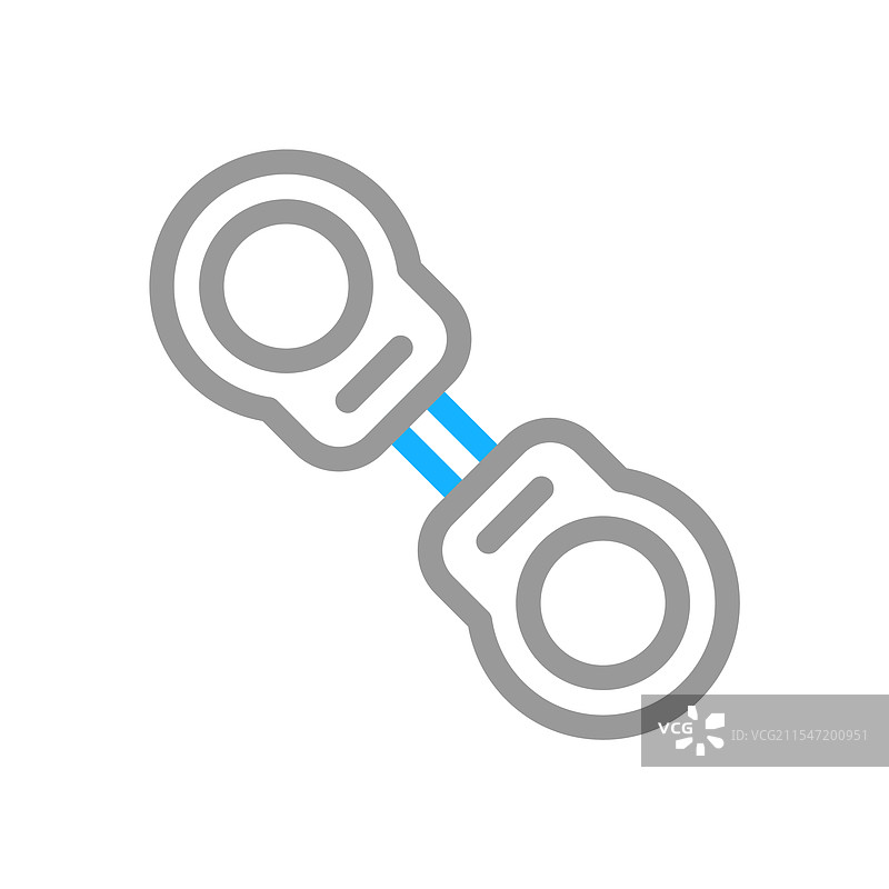 手铐图标，象征法律、公正与犯罪图片素材