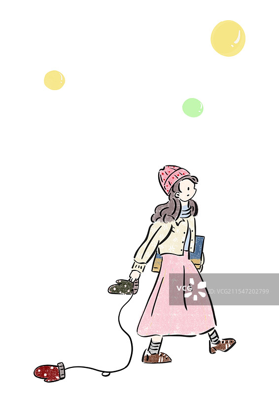 粉红的女孩图片素材