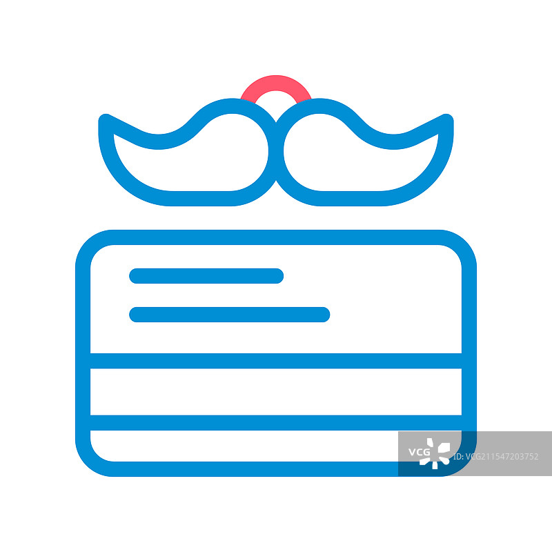 带胡子的信用卡父亲节概念图片素材