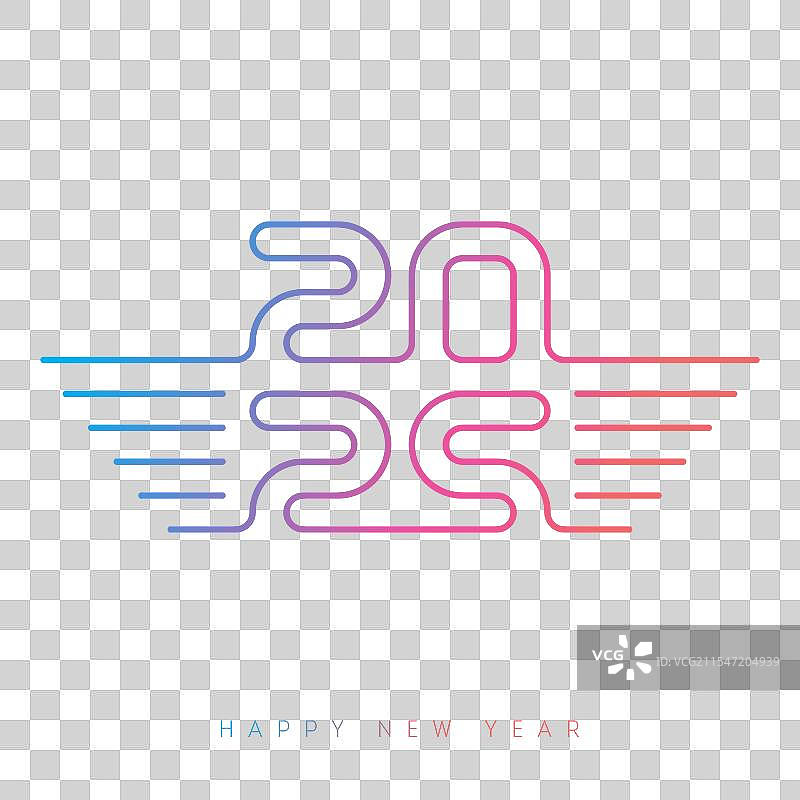 2025年新年未来感渐变线条设计图片素材