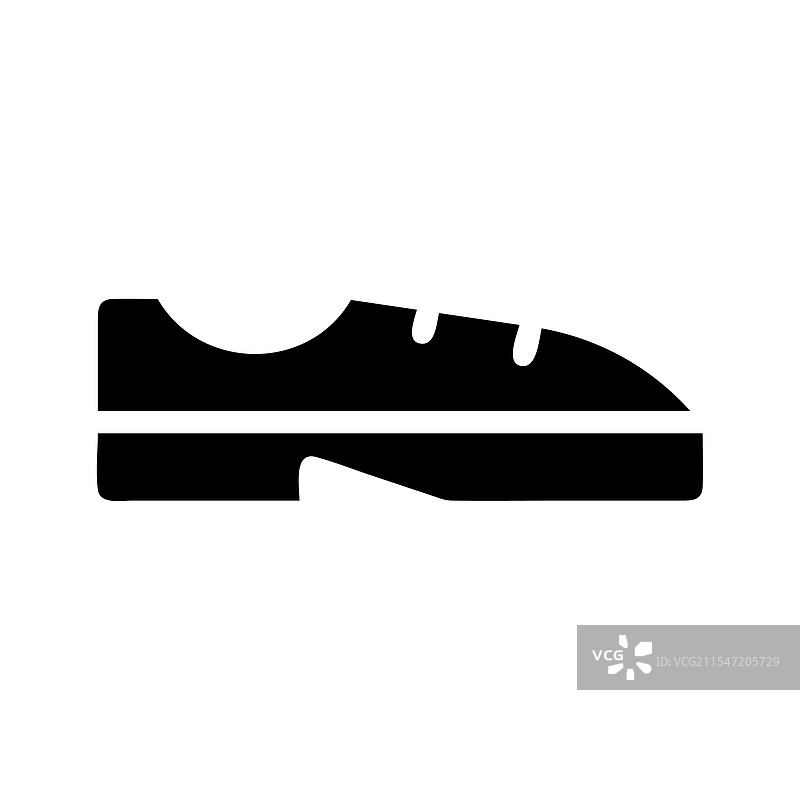 经典黑色皮鞋轮廓概念图片素材