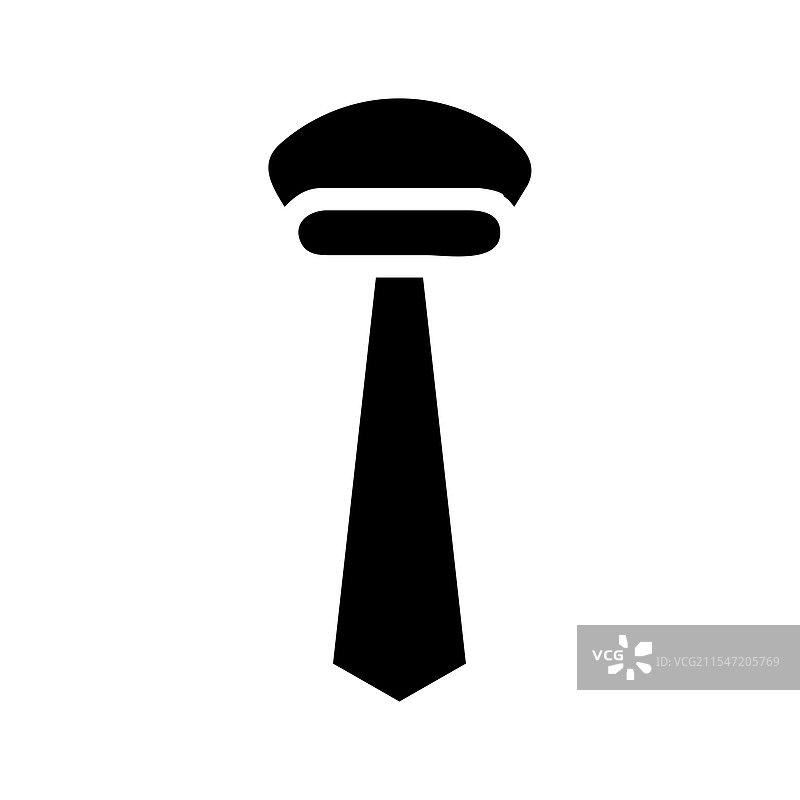 黑色领带图标，概念为正式商务服装图片素材