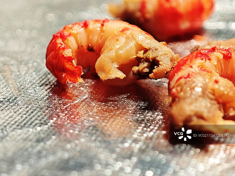 鲜嫩饱满的小龙虾肉图片素材