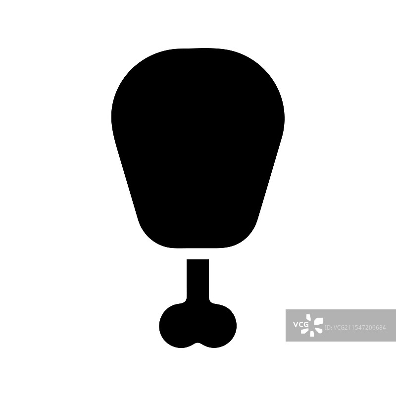 鸡腿图标，食品肉类的概念图片素材