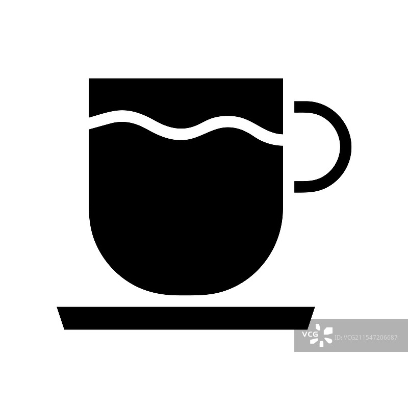 热饮咖啡或茶的图标概念图片素材