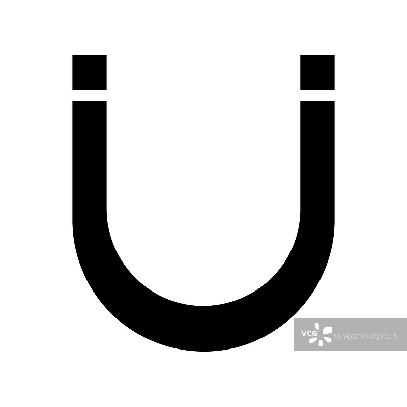 马蹄形磁铁图标，象征吸引力。图片素材