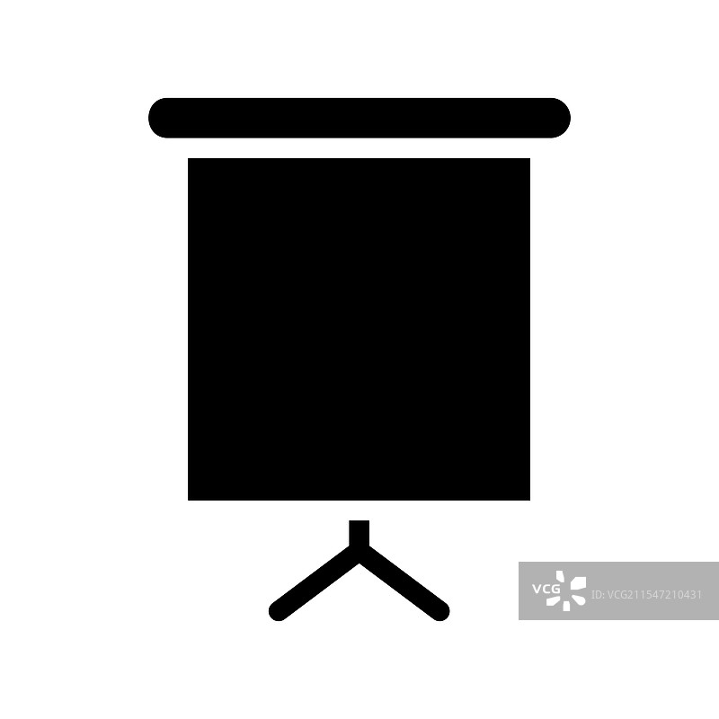 投影幕布图标，展示演示概念图片素材