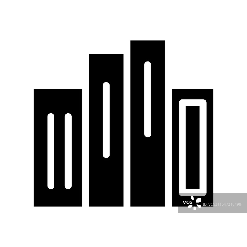 书架图标，象征知识与教育图片素材