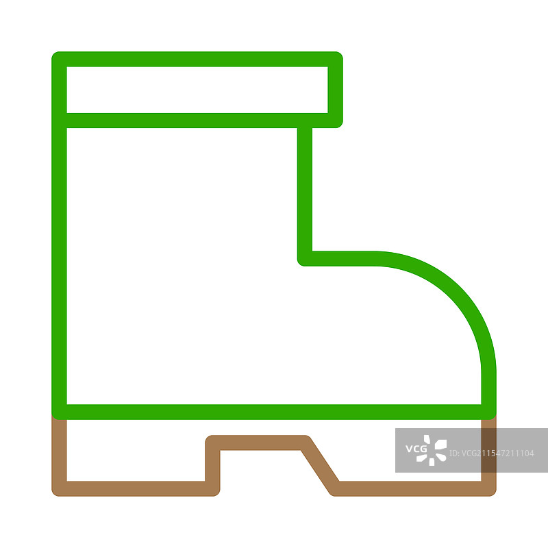 安全工作靴的轮廓图标图片素材