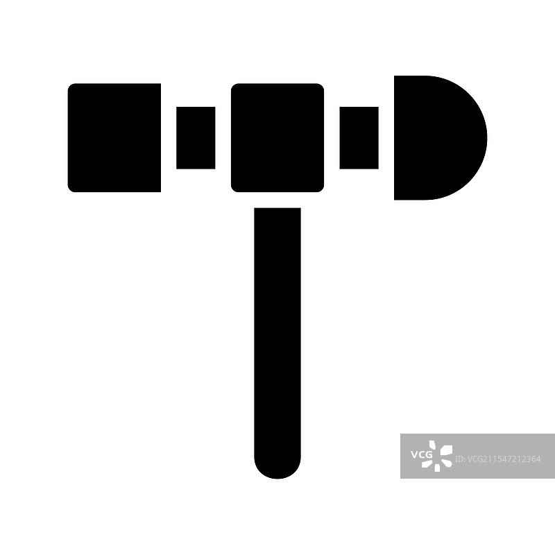 雷神之锤图标，象征力量与权力图片素材