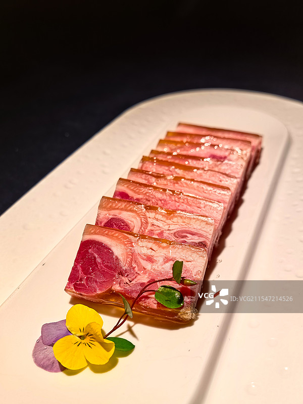 镇江水晶肴肉江南美食淮扬菜特写图片素材