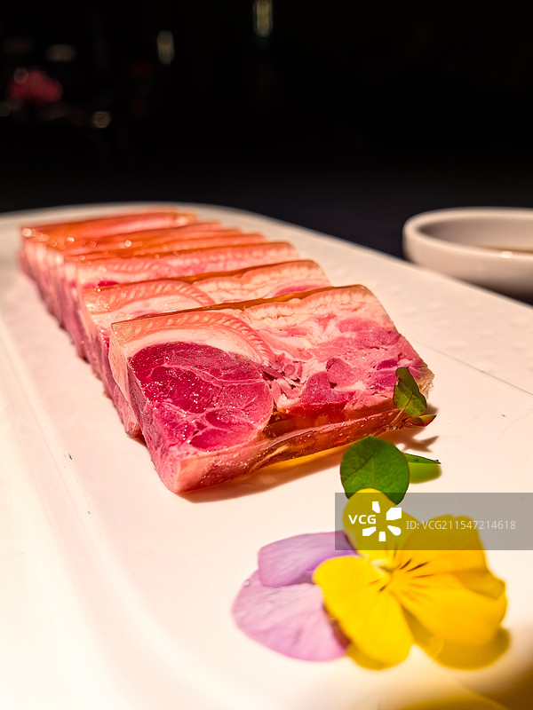 镇江水晶肴肉江南美食淮扬菜特写图片素材
