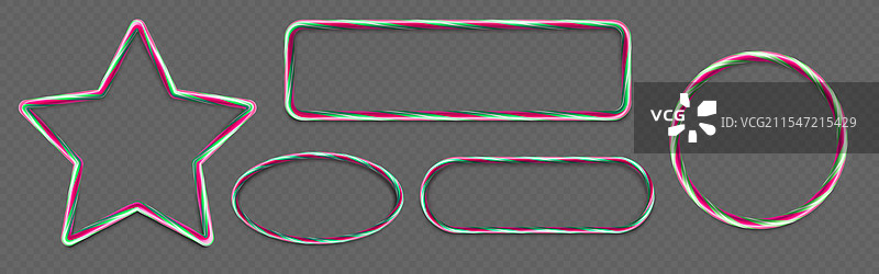 红绿相间的糖果手杖框架系列图片素材