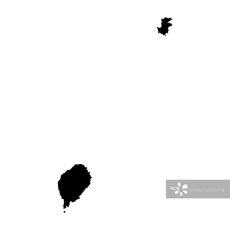 圣多美和普林西比地图轮廓图片素材