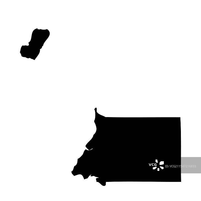 赤道几内亚地图轮廓图片素材