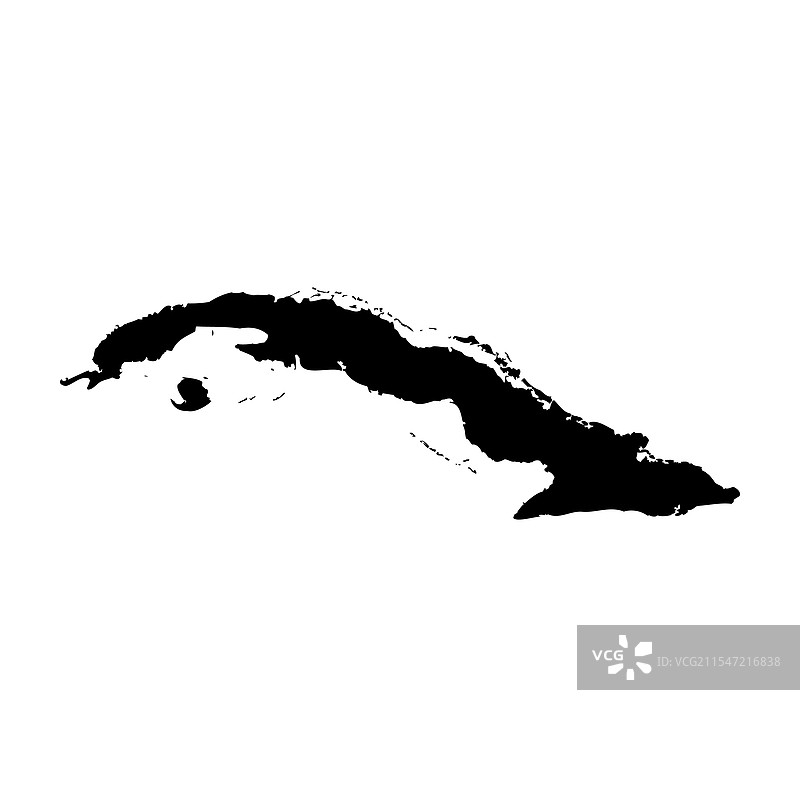 古巴地图轮廓图片素材