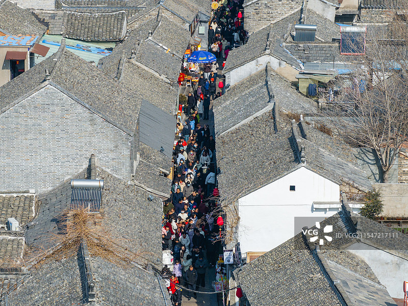 淮安市河下古镇航拍图片素材