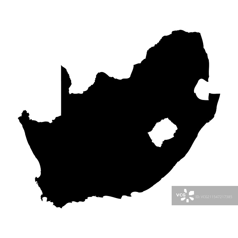 南非地图轮廓图片素材