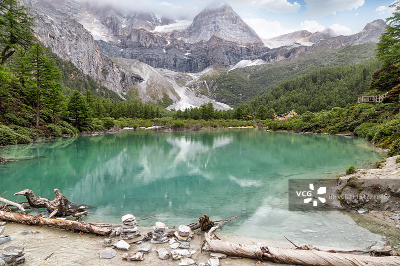 川西稻城亚丁珍珠海自然风光图片素材
