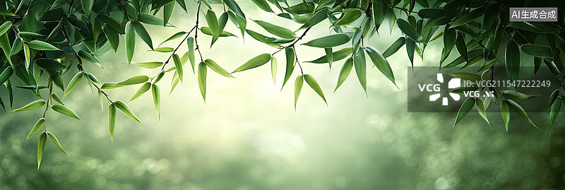 【AI数字艺术】绿意盎然竹林静谧图片素材