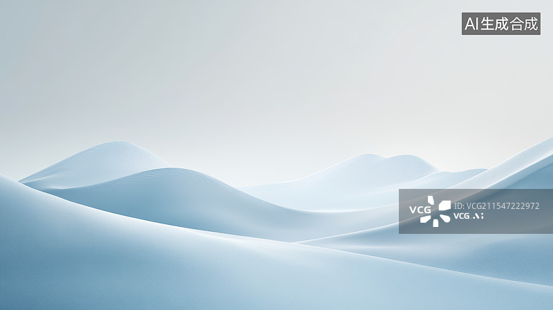 【AI数字艺术】灰蓝色的丝巾沙丘图片素材