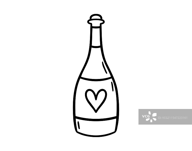婚礼派对饮用的香槟酒瓶图片素材