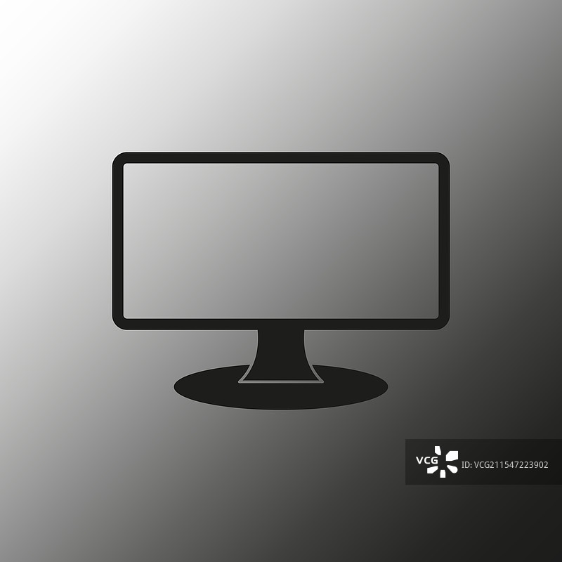 现代平面显示器图标数字屏幕符号图片素材