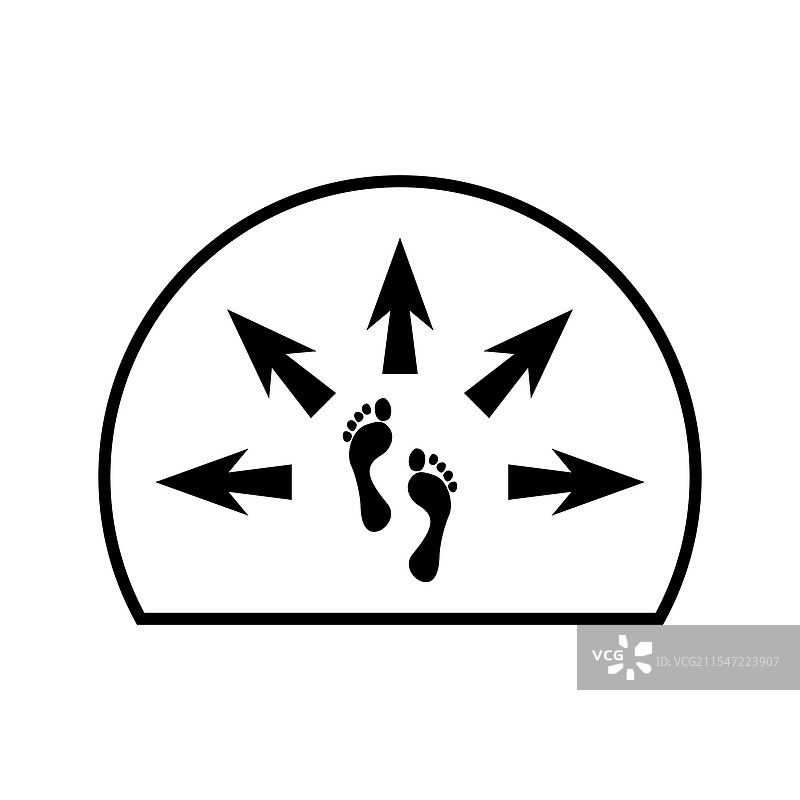 带箭头的黑色方向性图标足迹路径图片素材