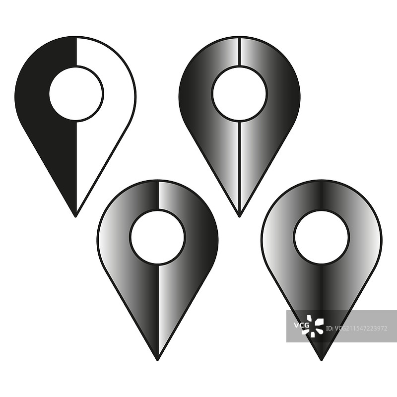 位置图标 地图标记 符号 几何形状图片素材