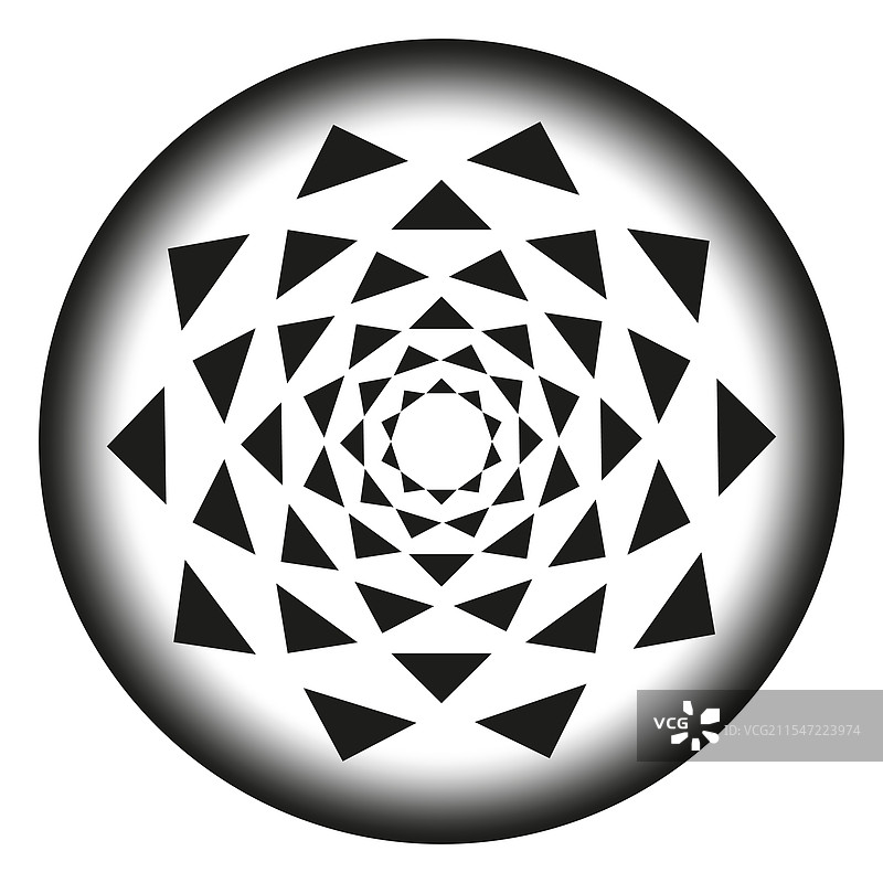 几何曼荼罗设计抽象放射对称图片素材