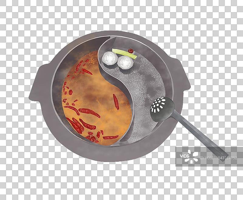 简约风格火锅插画ps板绘图片素材