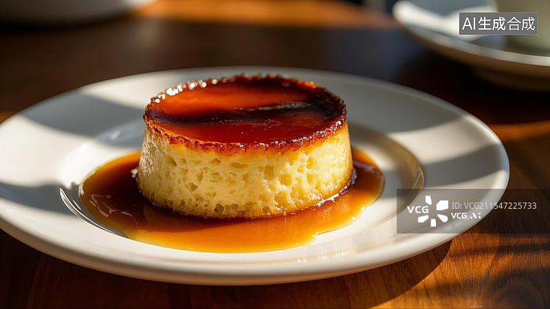 【AI数字艺术】焦糖布蕾表层特写图片素材