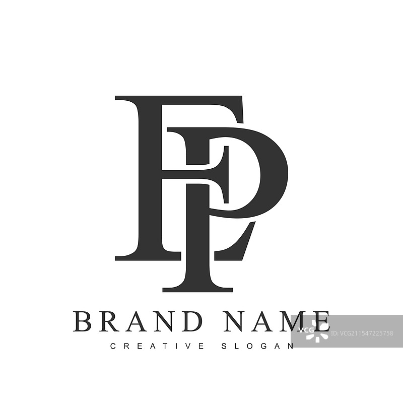 时尚的字母E初始标志模板图片素材