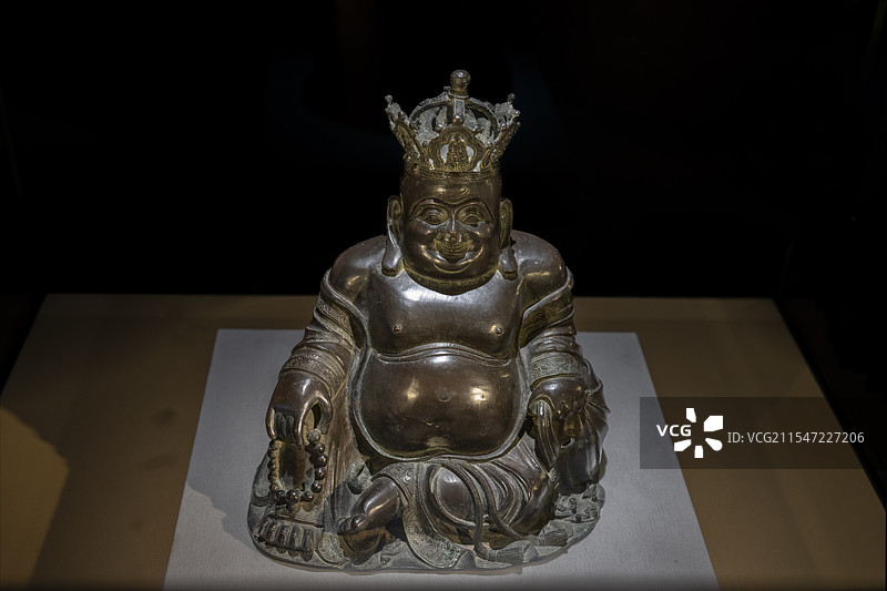 衡水博物馆铜弥勒佛像图片素材