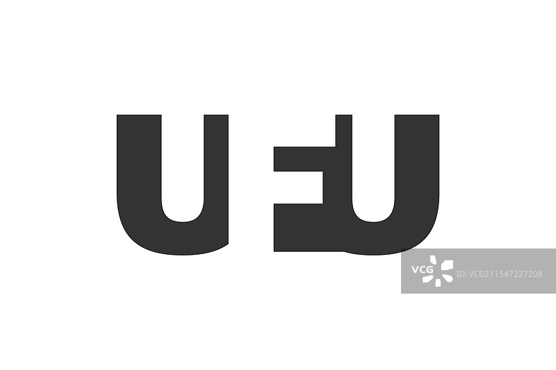 ufu标志设计，字母u f u，粗体字型图片素材
