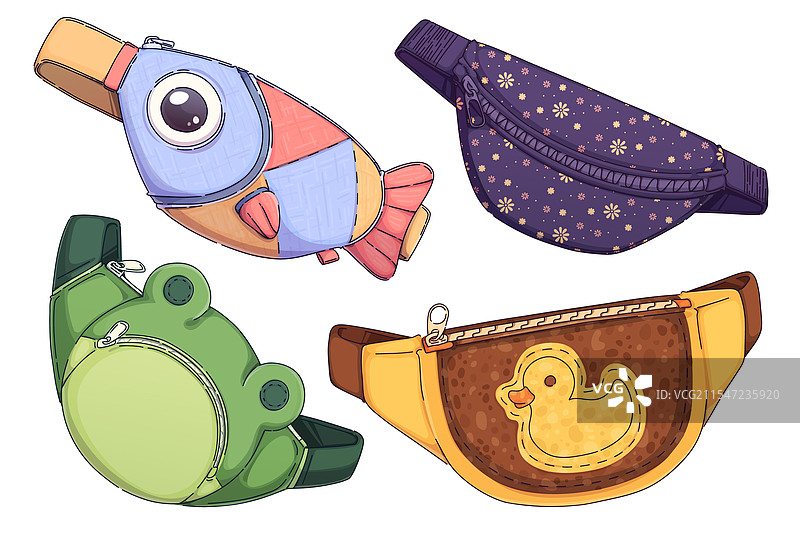 动物图案的腰包图片素材