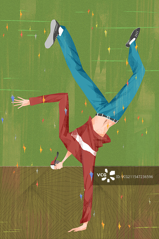 运动街舞插画图片素材