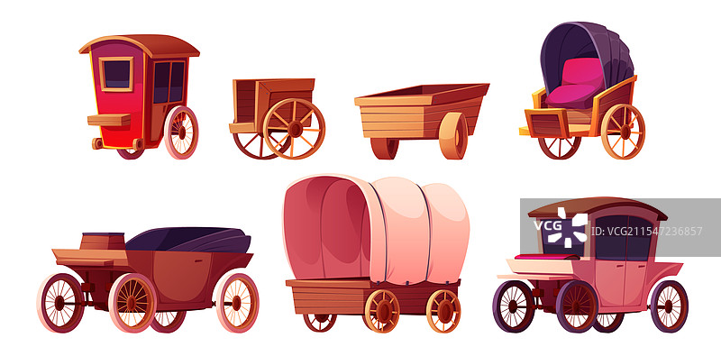 马车和手推车收藏图片素材
